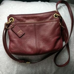 Maroon crossbody purse